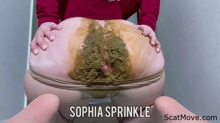 Hosiery Fecal Substance And Release In Scarlet Gown - Sophia Sprinkle